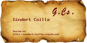 Gindert Csilla névjegykártya